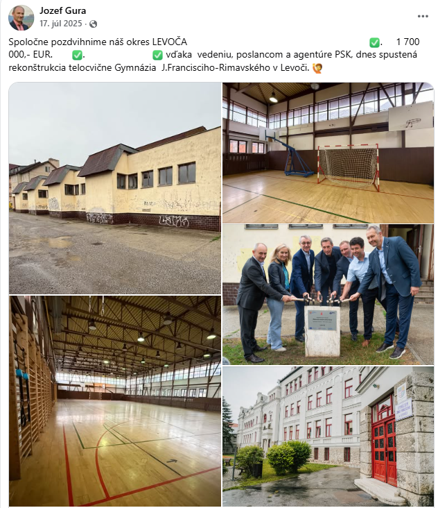 Gymnázium J. Franciciho-Rimavského — rekonštrukcia telocvične