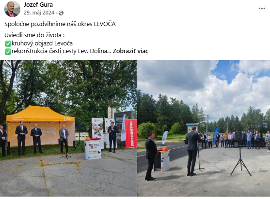 Kruhový objazd Levoča — otvorenie